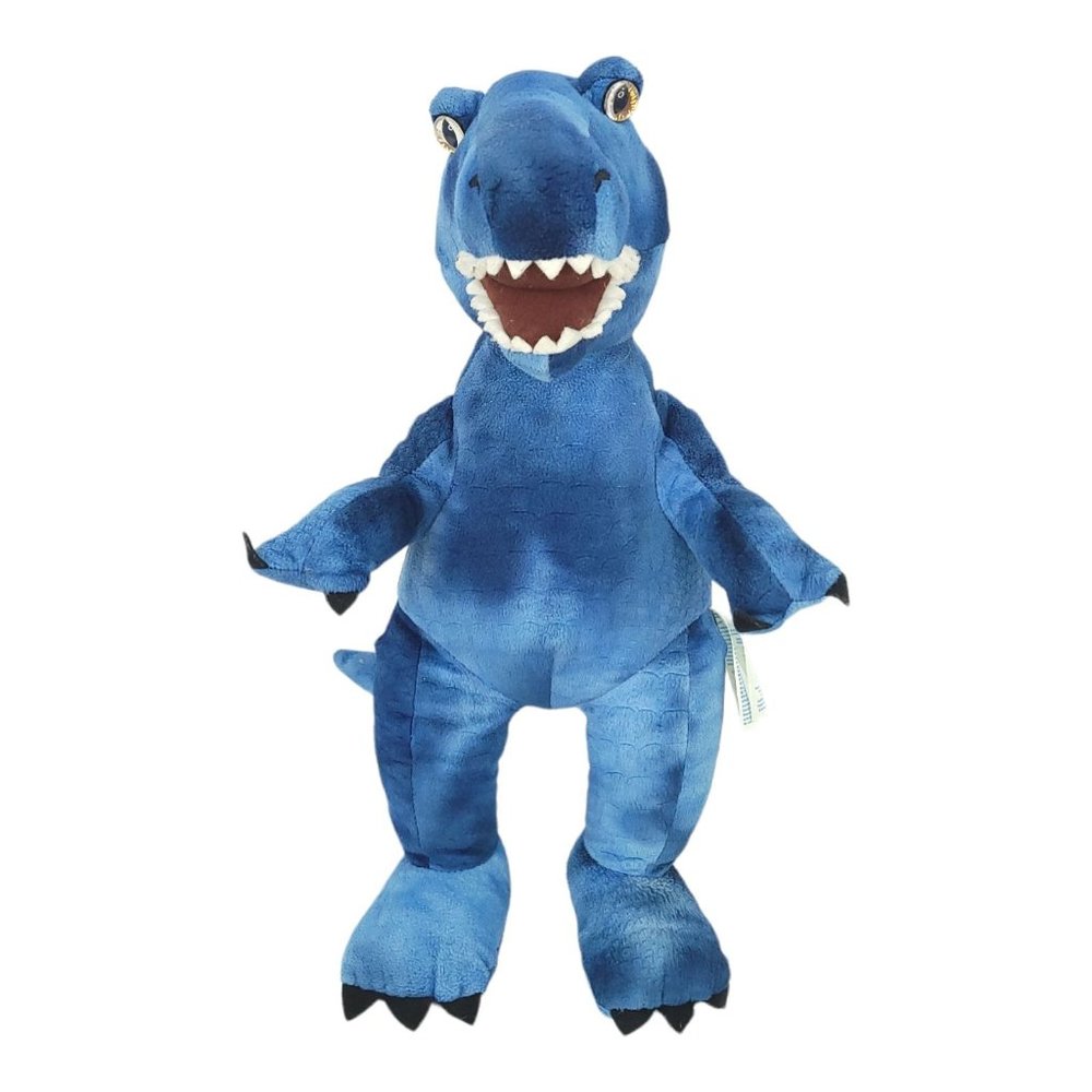 Build A Bear Dinosaur T Rex 17" Plush Stuffed Animal Toy Jurassic Dino Blue BABW
